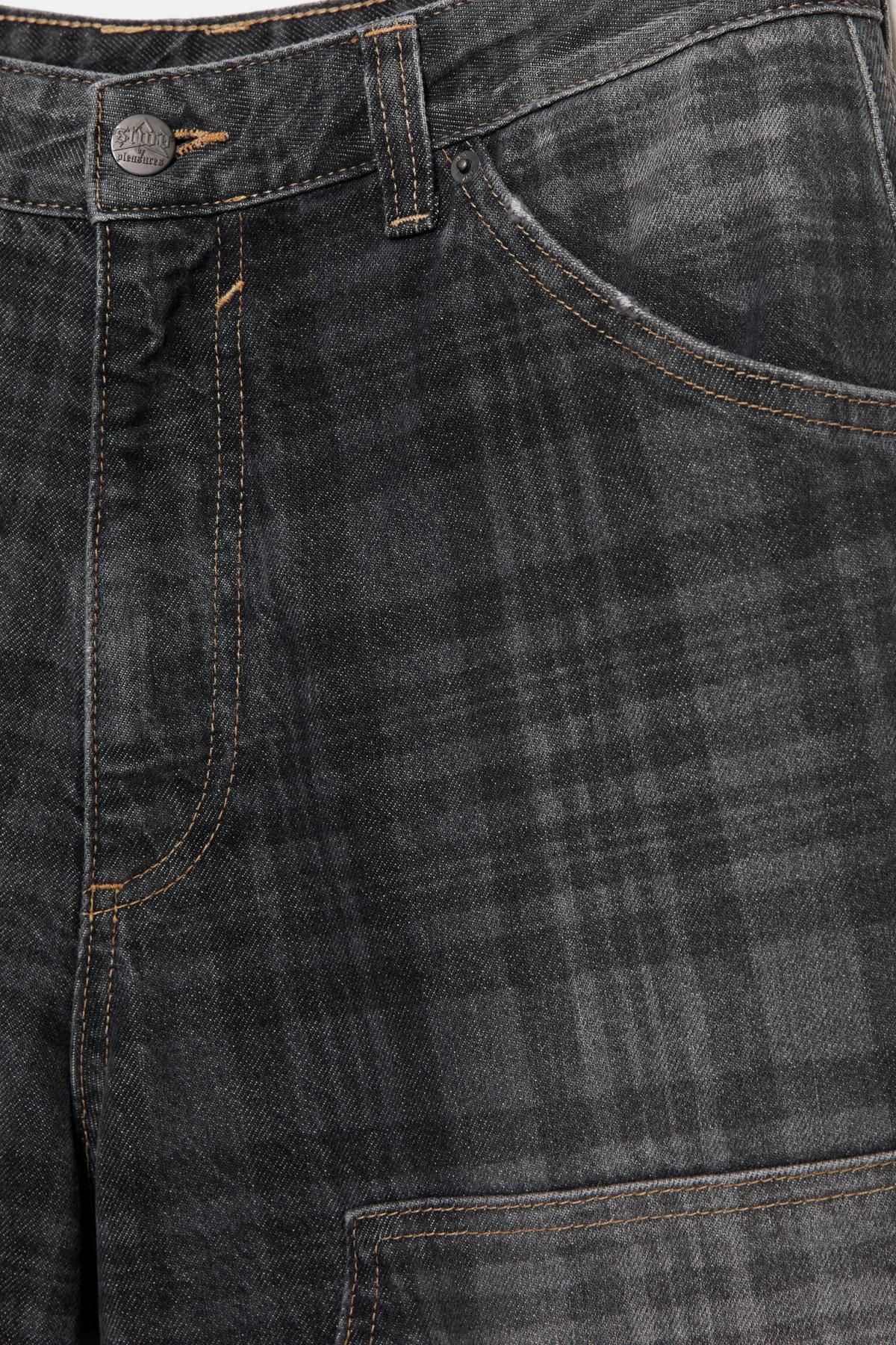 풀앤베어 체크 와이드 데님 버뮤다 팬츠 7698/315 DARK GREY - 상세 이미지 4