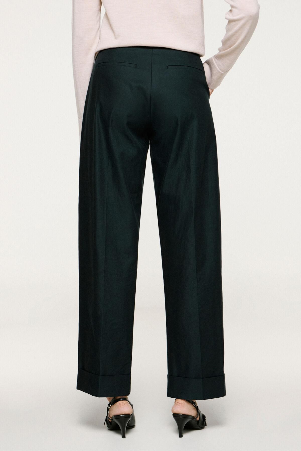 셀렉티드 테크니컬 핀턱 와이드 치노 팬츠 3722194 NEGRO - 상세 이미지 4