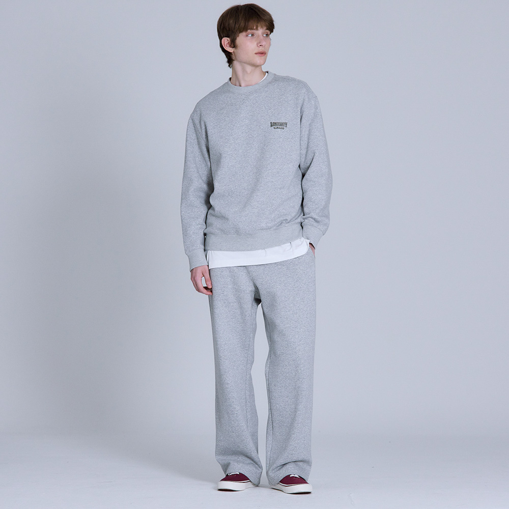 베이직하우스 공용 플리스프렌치테리 스트레이트핏 스웻 팬츠 - 상세 이미지 3