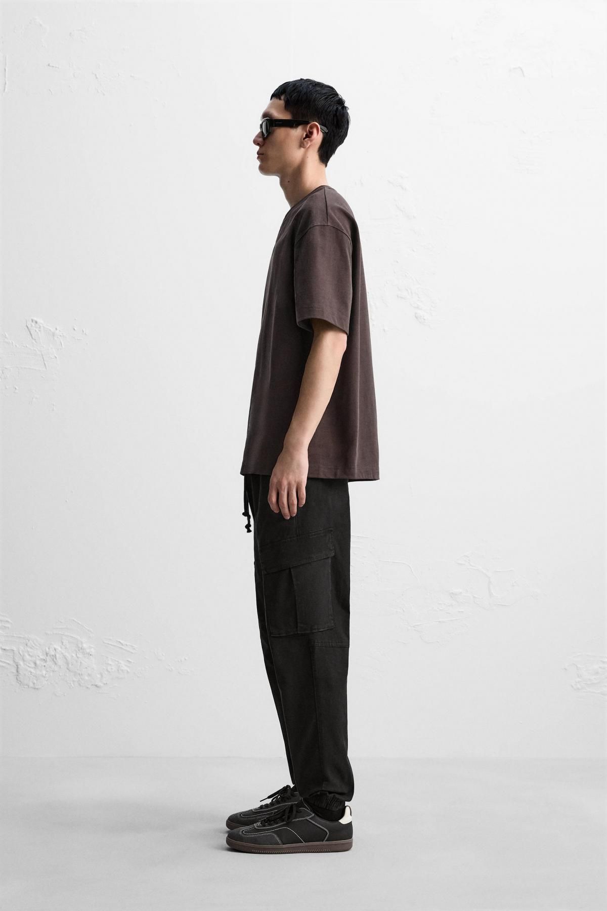자라 카고 팬츠 0108/302 BLACK - 상세 이미지 4