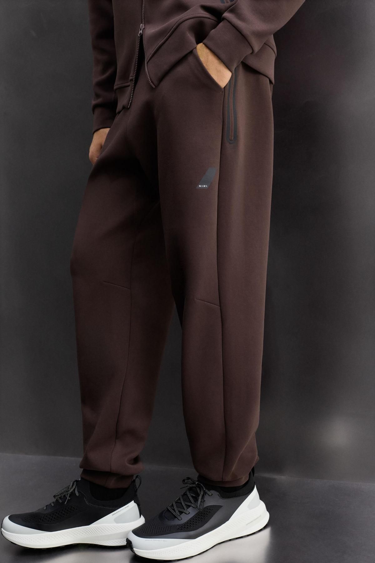 자라 테크니컬 컴포트 와이드 조거 팬츠 8574/330 BURGUNDY - 메인 이미지