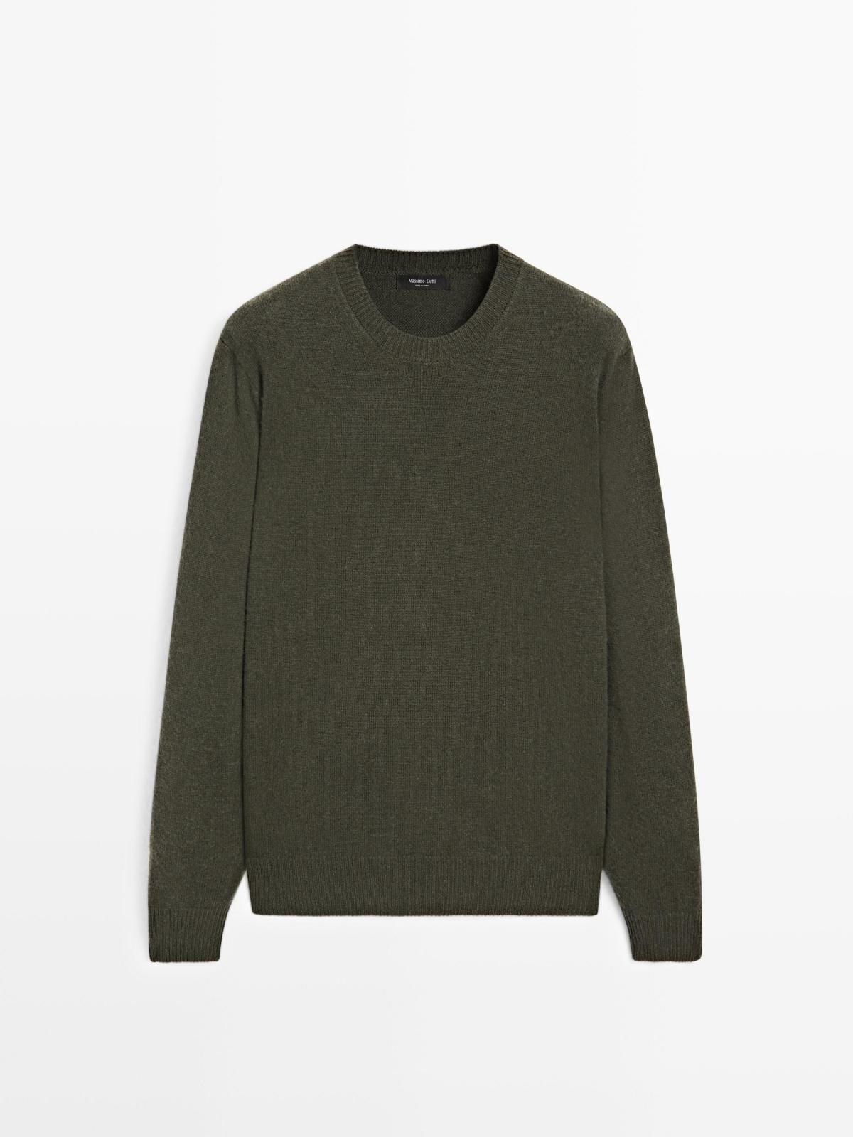 마시모두띠 울블렌드 라운드넥 긴팔 니트 스웨터 1065/240 DARK GREEN - 상품 이미지