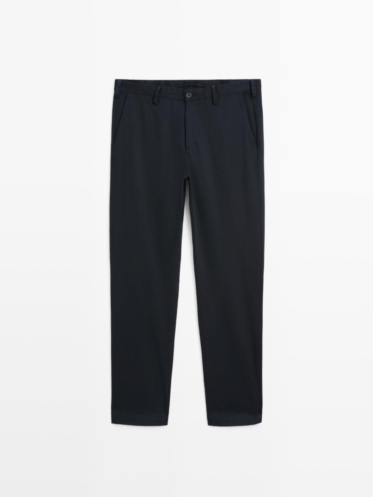 마시모두띠 테크니컬 슬림핏 코튼 블렌드 팬츠 0039/009 NAVY BLUE - 상세 이미지 5
