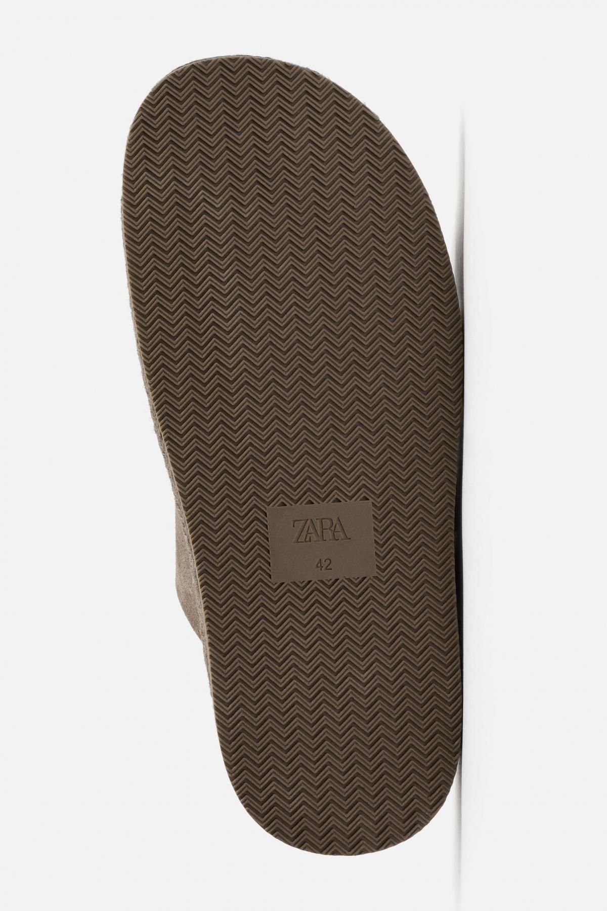 자라 컴포트 버클 더블스트랩 레더 샌들 2708/520 TAUPE GREY 이미지 6