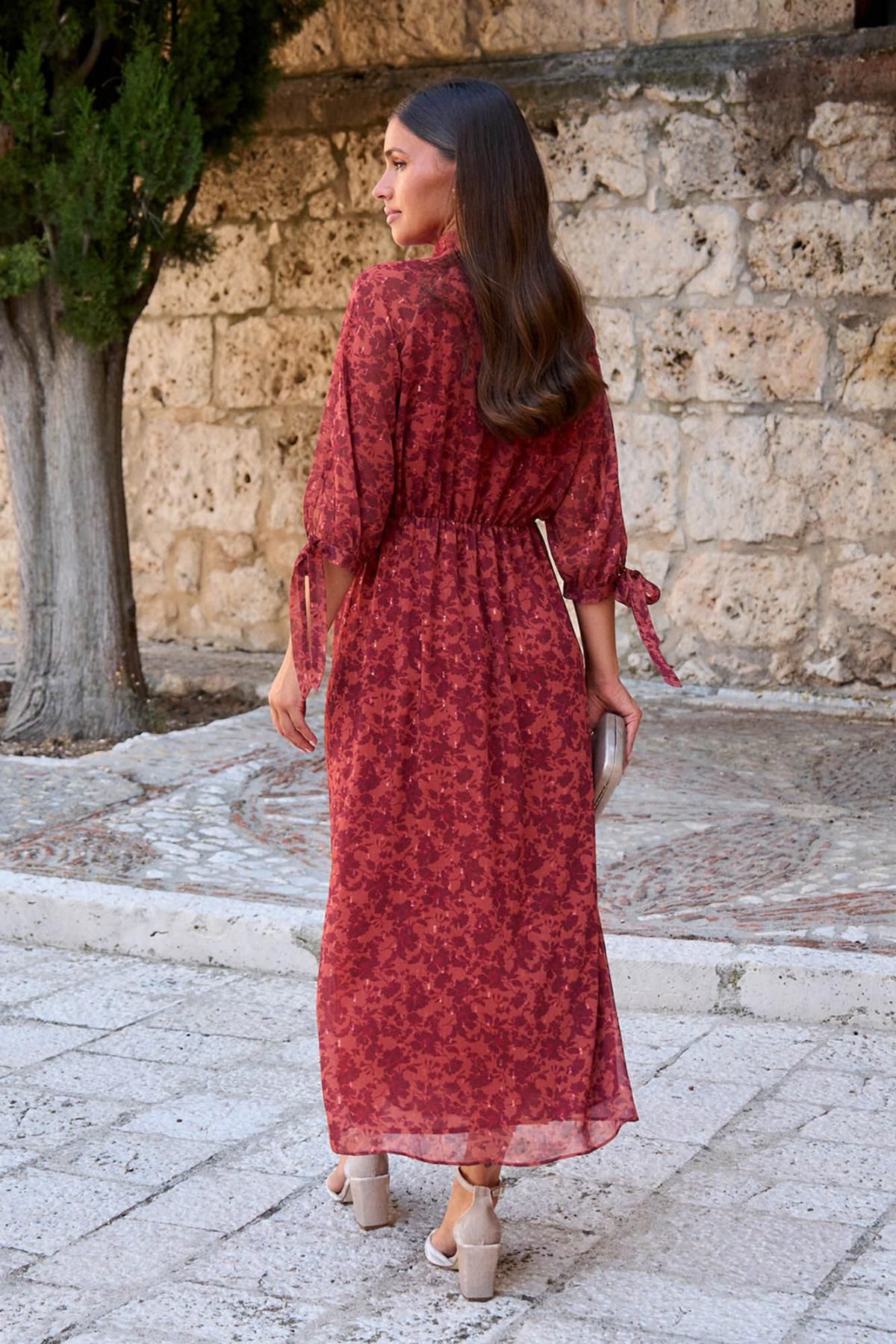 폴린에무아 로맨틱 플라워 롱 원피스 6442312 NARANJA - 상세 이미지 5