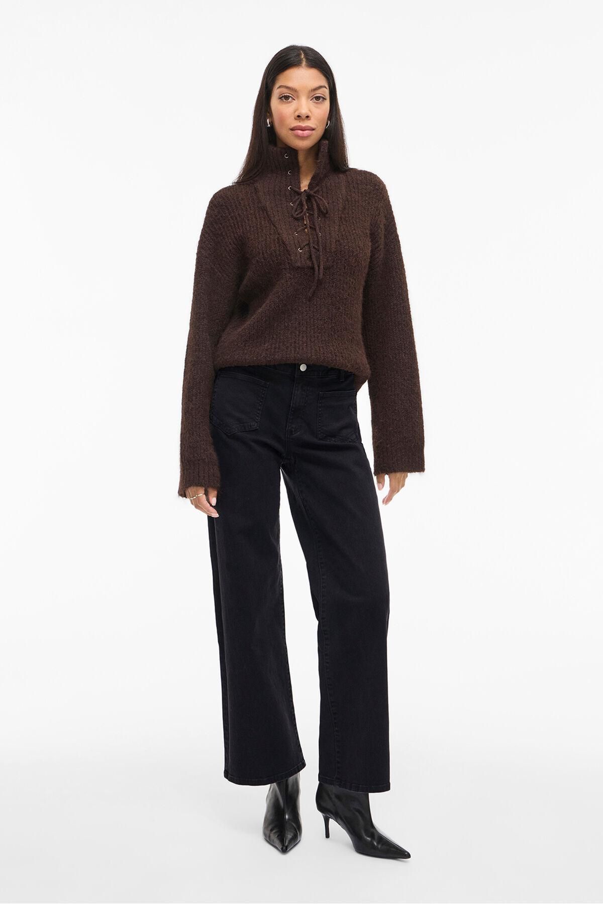 빌라 와이드핏 포켓 하이웨이스트 팬츠 5942258 NEGRO - 상세 이미지 2