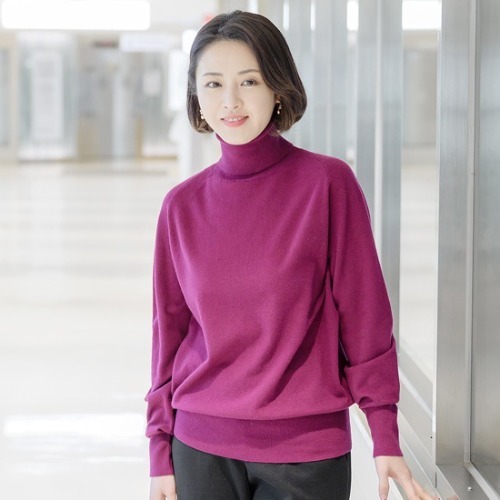 엄마옷 조이마담 T50362 데일리 캐시미어 폴라 티셔츠 중년여성의류 - 상품 이미지