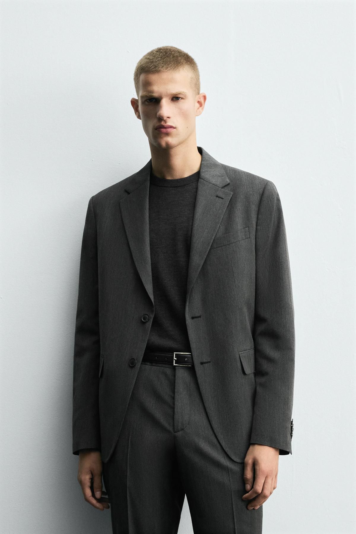 자라 헤링본 클래식 테일러드 블레이저 5746/462 ANTHRACITE GREY - 상세 이미지 3