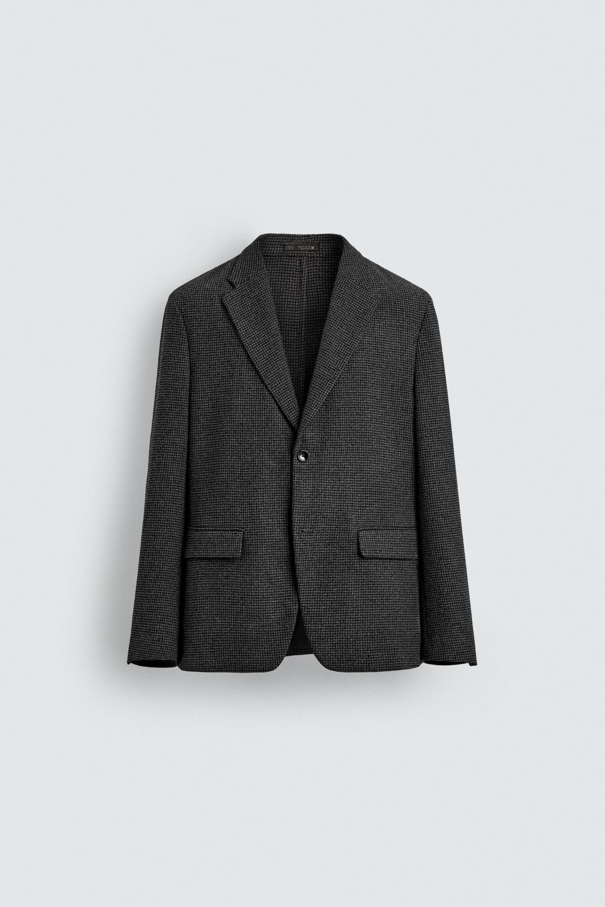 자라 하운드투스 테크니컬 슬림핏 테일러드 재킷 9621/220 ANTHRACITE GREY - 메인 이미지