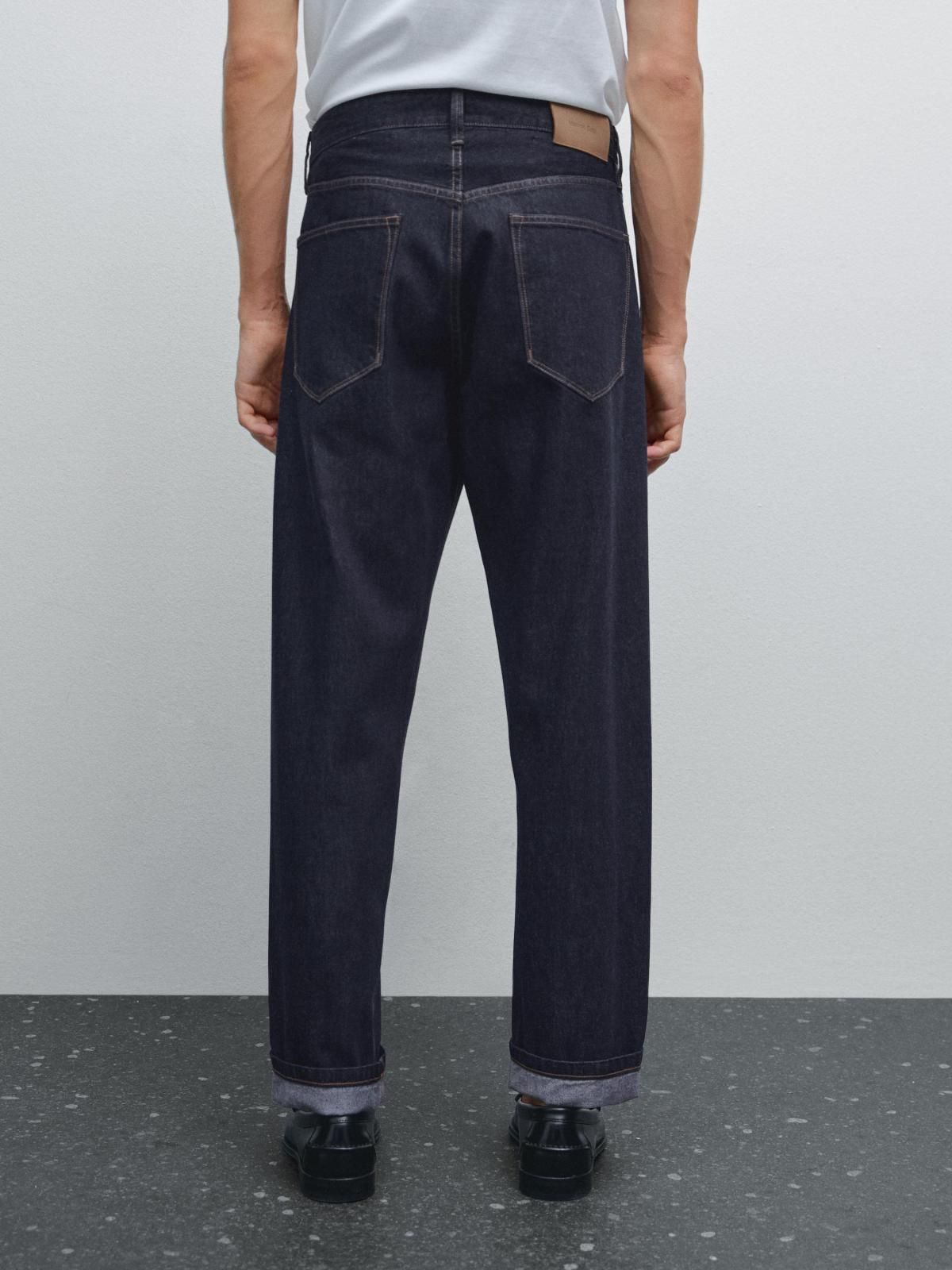 마시모두띠 셀비지 데님 스트레이트 청바지 0304/136 NAVY BLUE - 상세 이미지 4