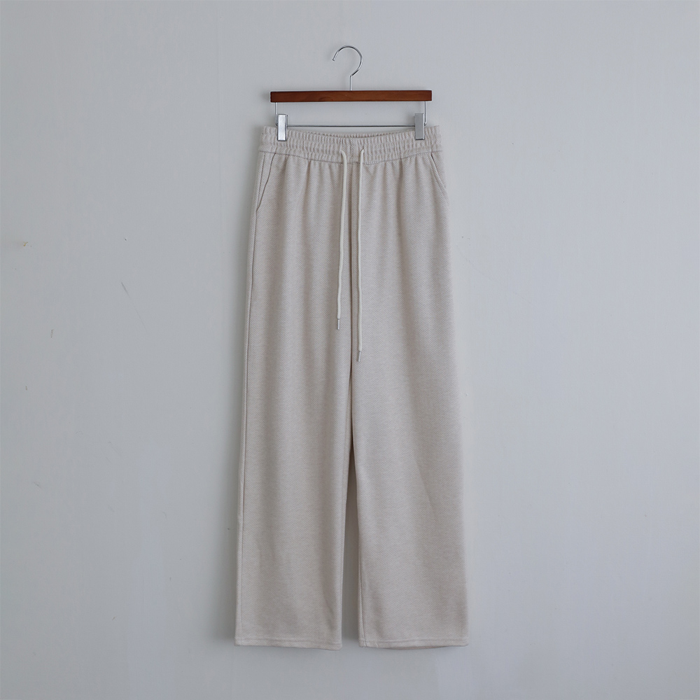 [오픈할인/정상가15800] 리폰트 헤링본 울 와이드 일자핏 밴딩 슬랙스 팬츠 - 상세 이미지 4