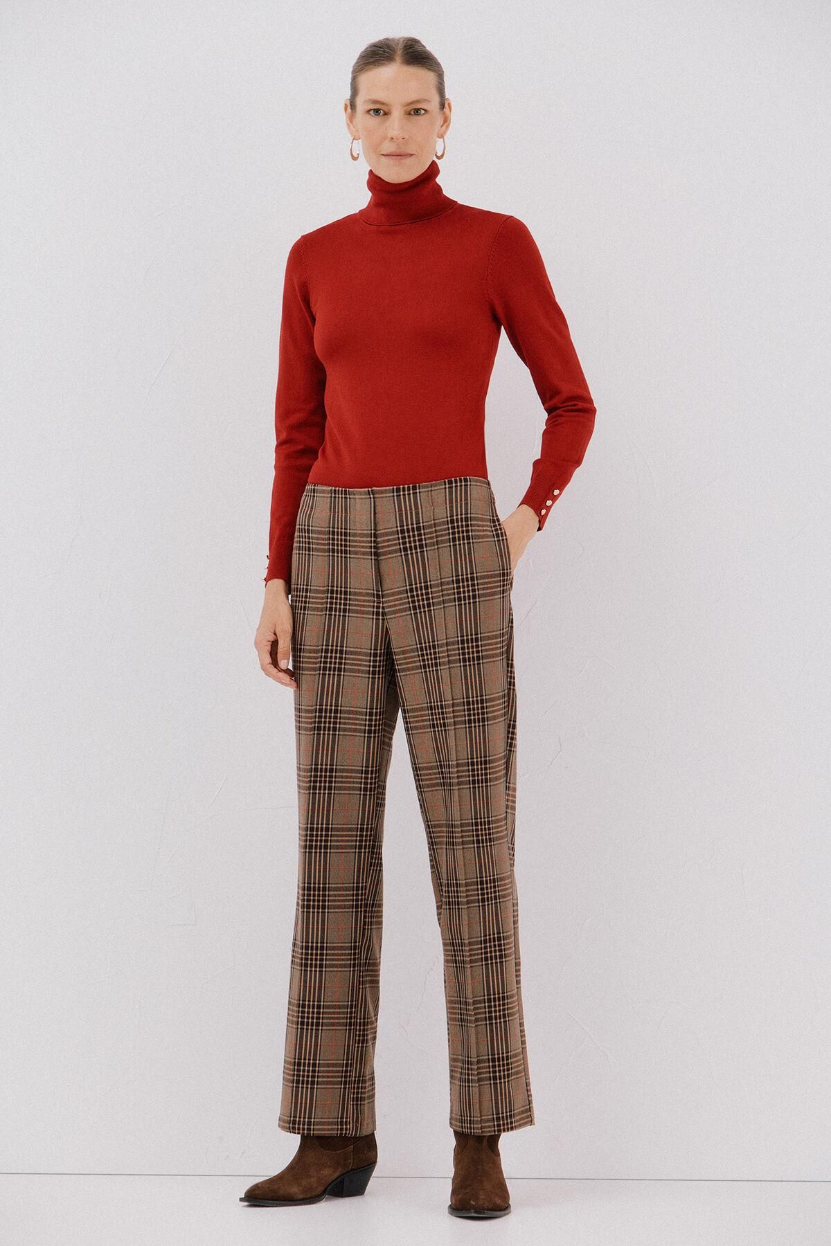 꼬르떼피엘 체크 슬림핏 스트레이트 슬랙스 팬츠 8292555 ARENA - 상세 이미지 3