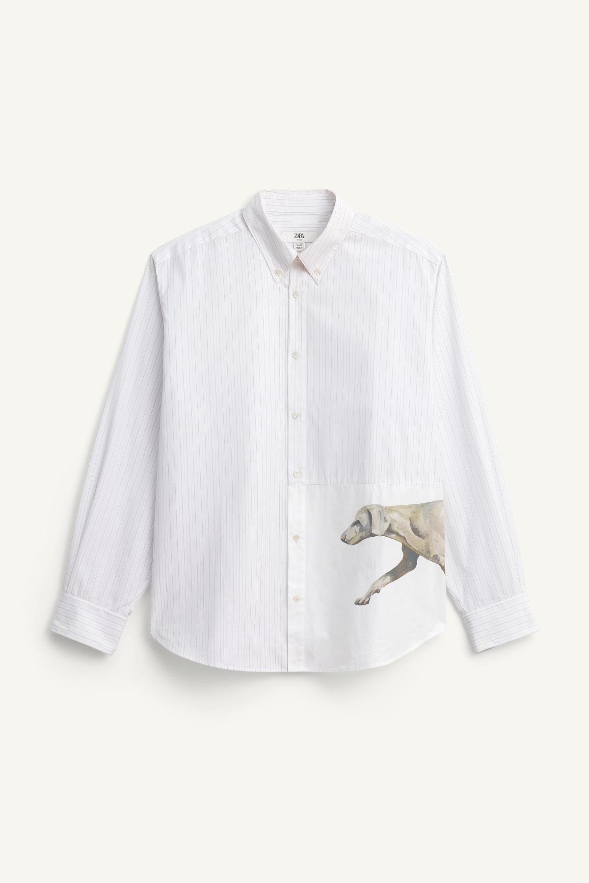 자라 스트라이프 패치워크 프린트 긴팔 셔츠 3085/704 STRIPED - 메인 이미지