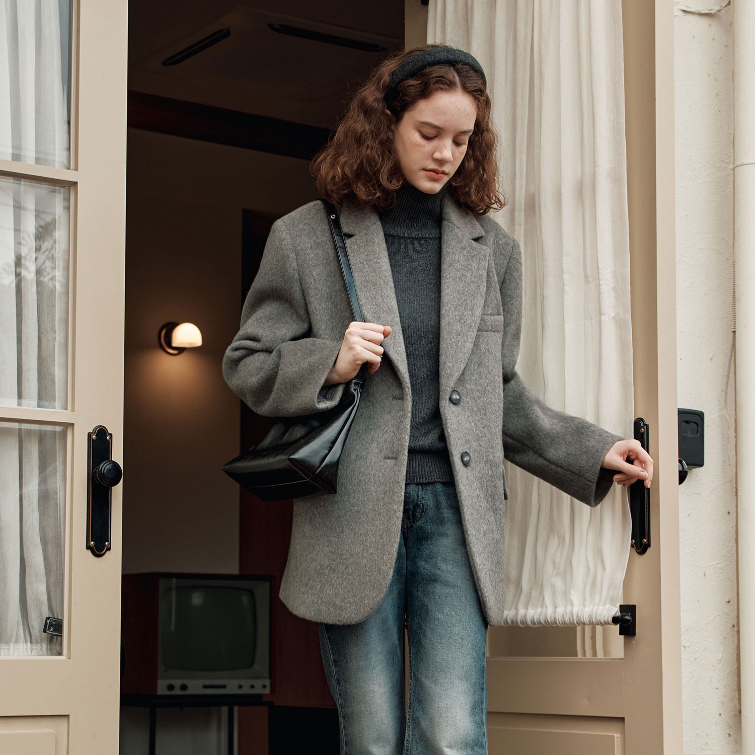 [제로스트릿] 울 블레이저 코트 WOOL BLAZER COAT / GRAY 제품 이미지