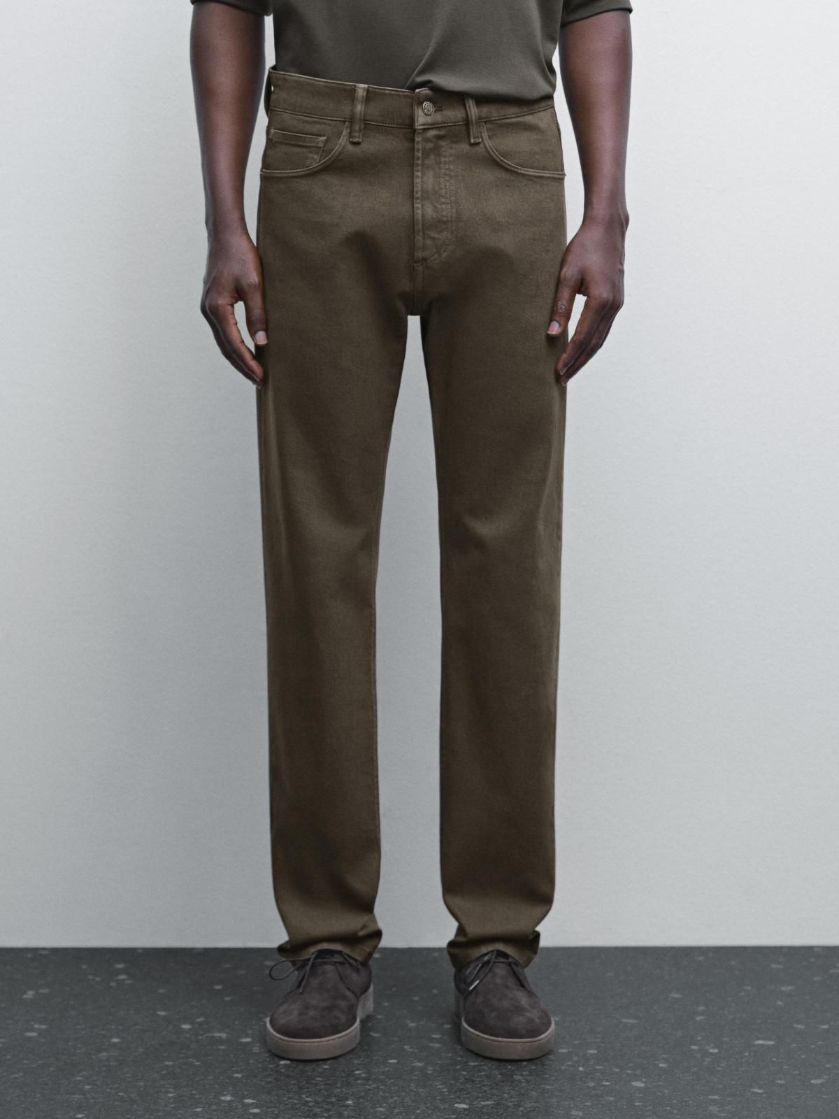 마시모두띠 슬림핏 테일러드 데님 청바지 0350/100 GREYISH GREEN - 메인 이미지