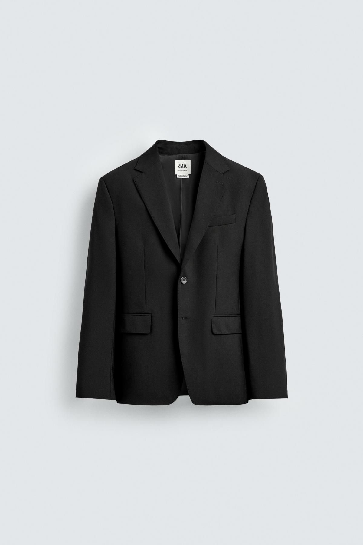 자라 테크니컬 울 수트 블레이저 6573/381 BLACK - 메인 이미지