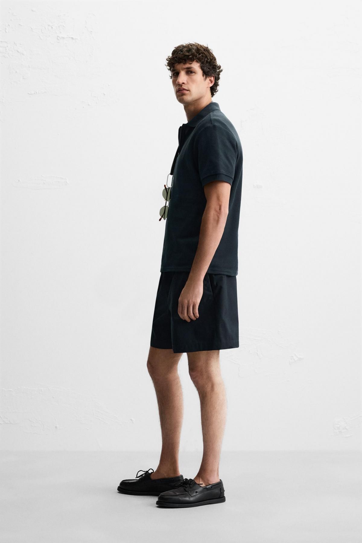 자라 지퍼넥 폴로 셔츠 4087/467 NAVY BLUE - 상세 이미지 5