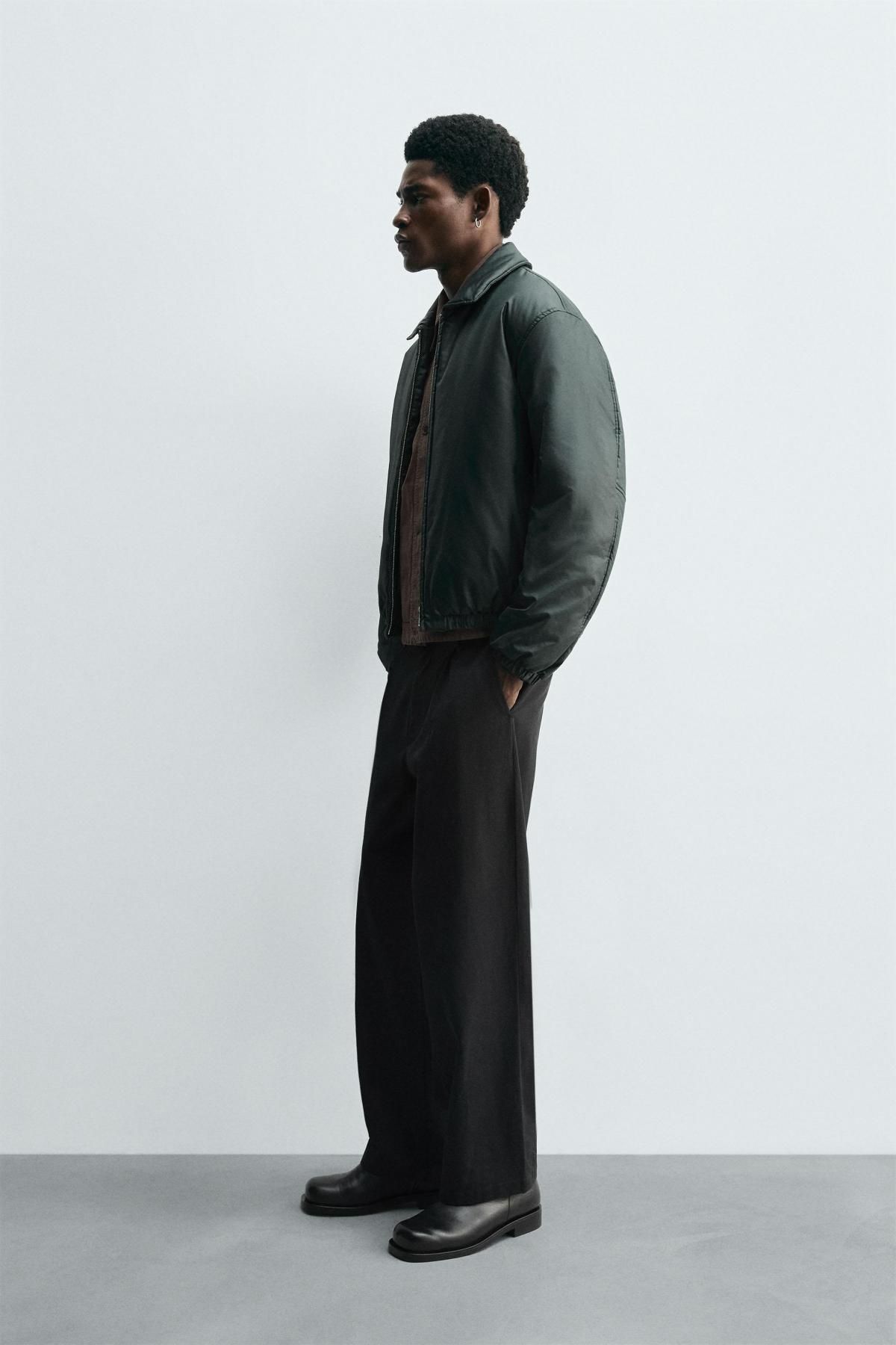자라 테크니컬 퀼팅 집업 재킷 3286/309 DARK GREEN - 상세 이미지 5