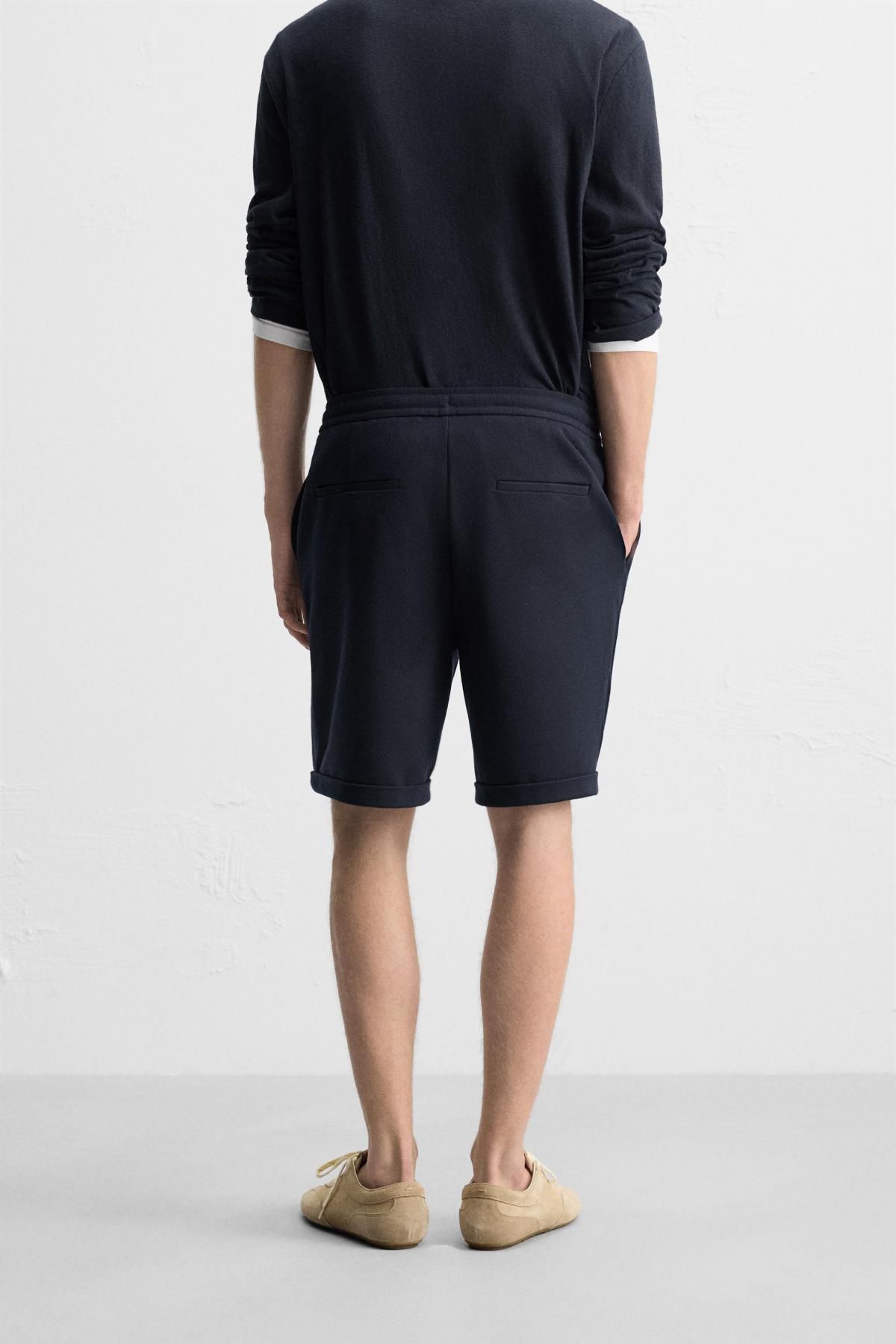 자라 컴포트 밴딩 버뮤다 반바지 7484/873 NAVY BLUE - 상세 이미지 4