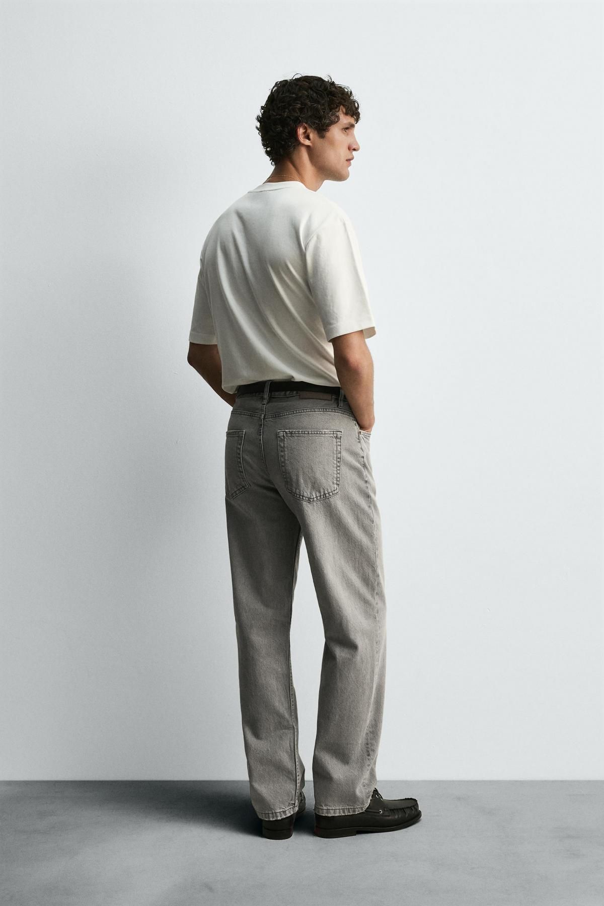 자라 테크니컬 스트레이트핏 데님 청바지 8062/410 MID-GREY - 상세 이미지 4