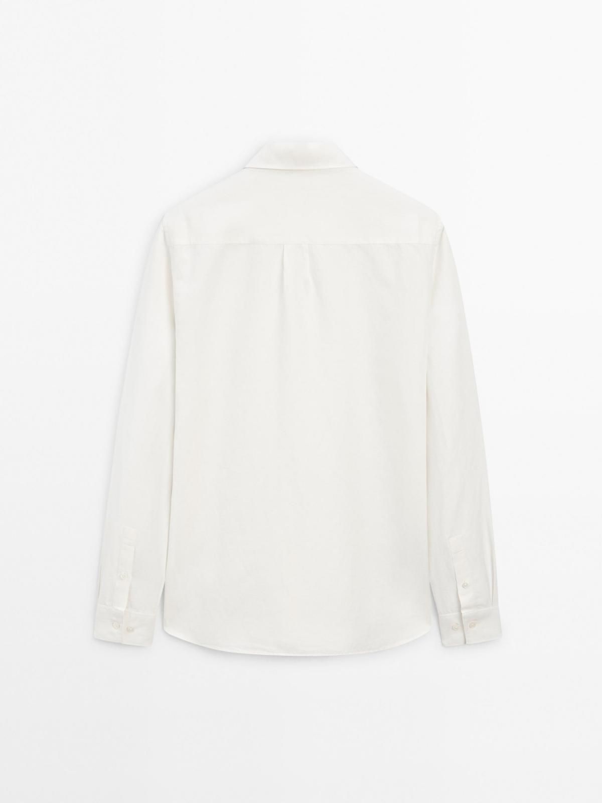 마시모두띠 린넨블렌드 레귤러핏 긴팔 셔츠 1738/294 BEIGE - 상세 이미지 3