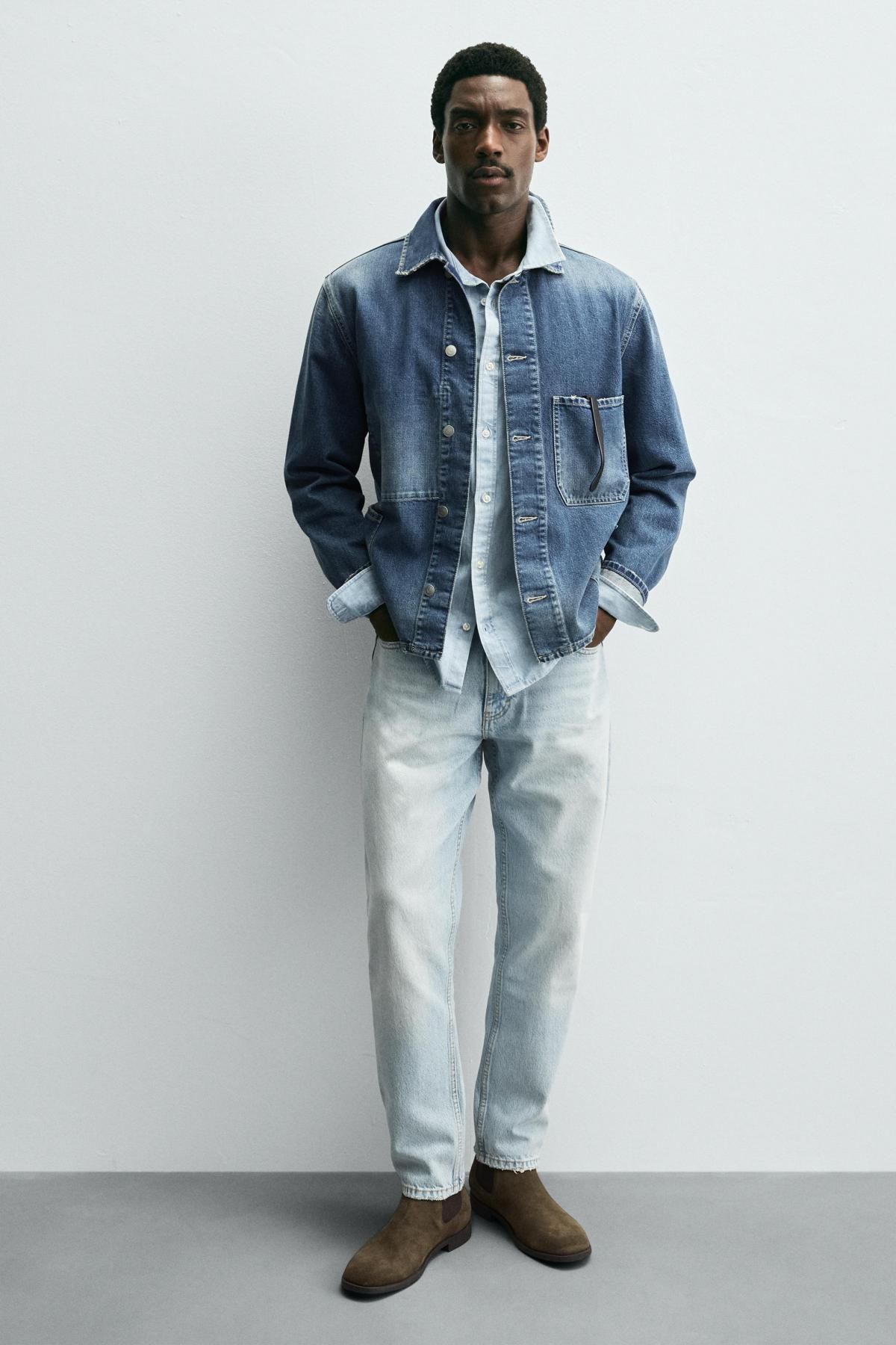 자라 프리미엄 스웨이드 첼시 부츠 2015/620 TAUPE GREY - 상세 이미지 2