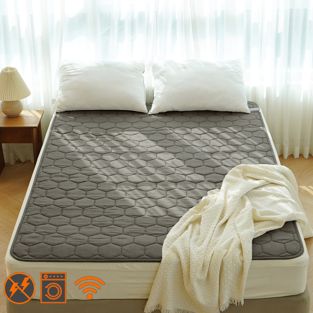 곰표한일 IOT 전자파안심 EMF 라돈안심 카본 탄소매트 스마트 그레이 퀸더블(분리난방)