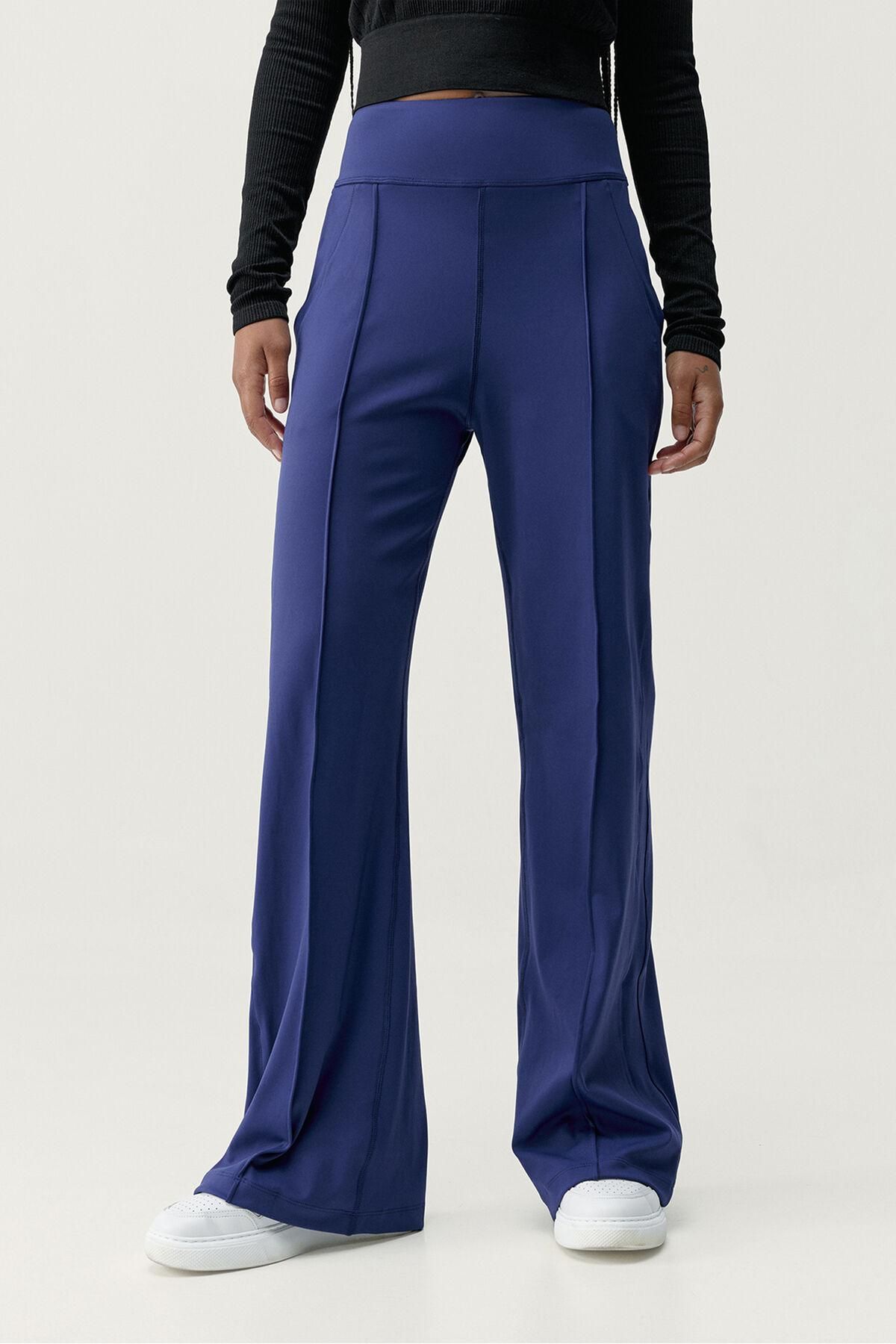 본리빙요가 테크니컬 와이드 팬츠 블루 퀵드라이 8182786 AZUL - 상품 이미지