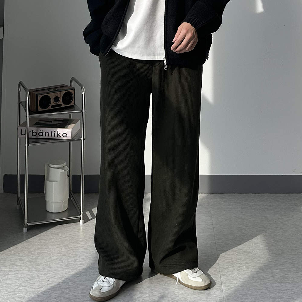 코듀로이 팬츠 9부 10부 남자 기모바지 골덴 남자 겨울바지 - 상세 이미지 3