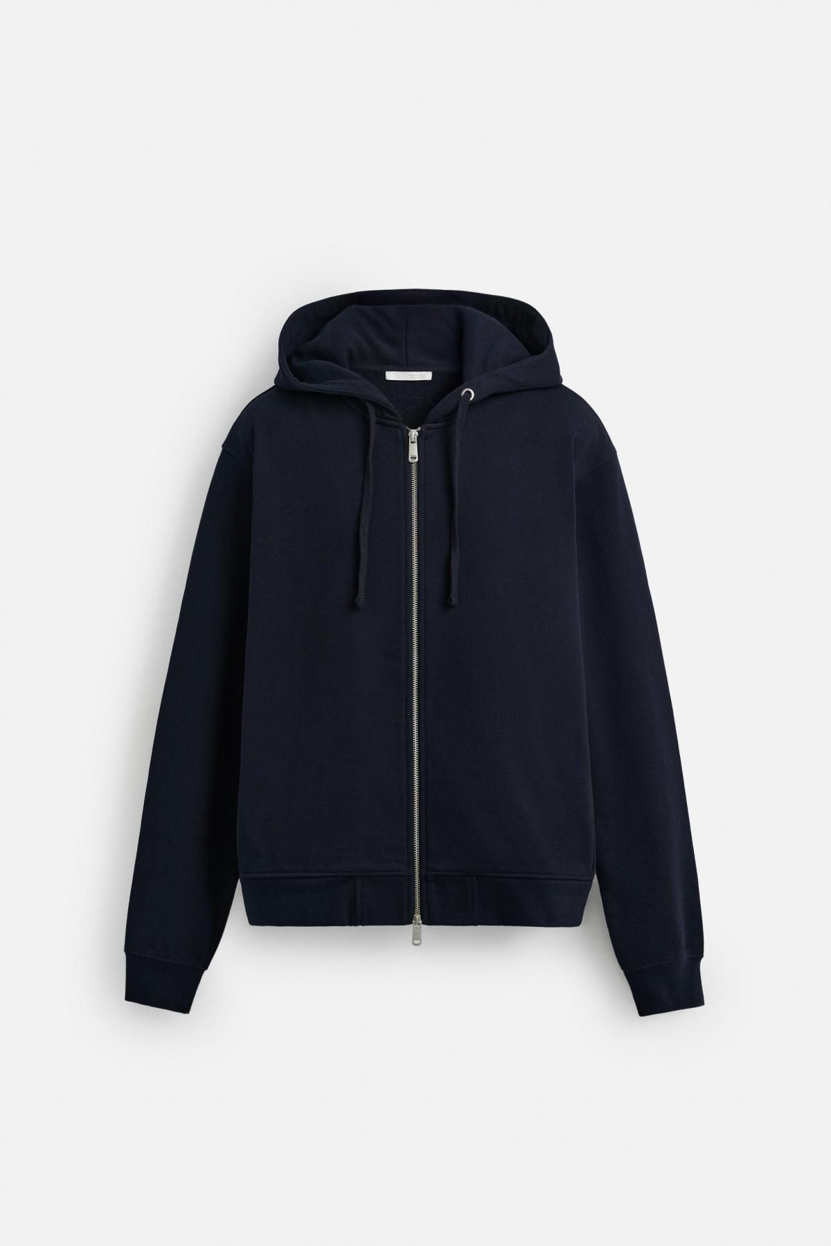 자라 베이직 집업 후디 0761/428 NAVY BLUE - 메인 이미지