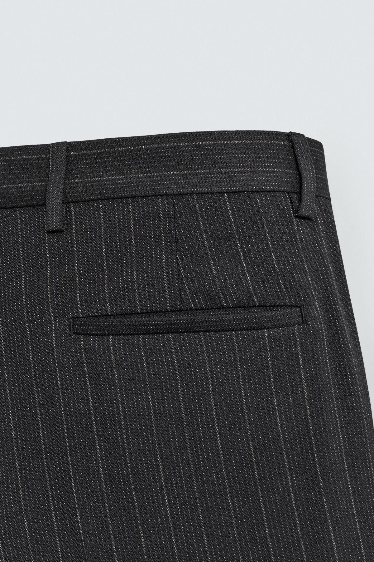 자라 스트라이프 테일러드 슬림핏 정장 팬츠 5955/549 STRIPED - 상세 이미지 4