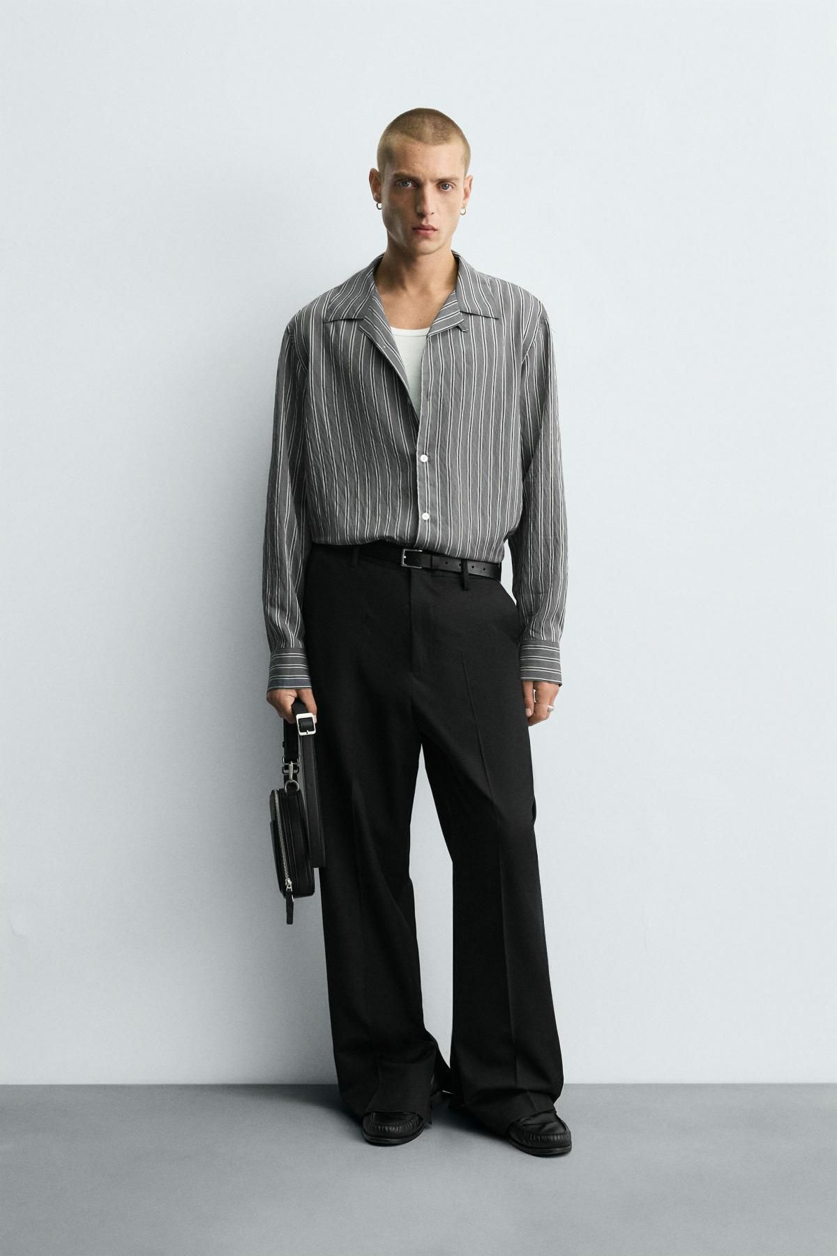 자라 스트라이프 크리즈드 롱슬리브 셔츠 5703/199 STRIPED - 상세 이미지 2