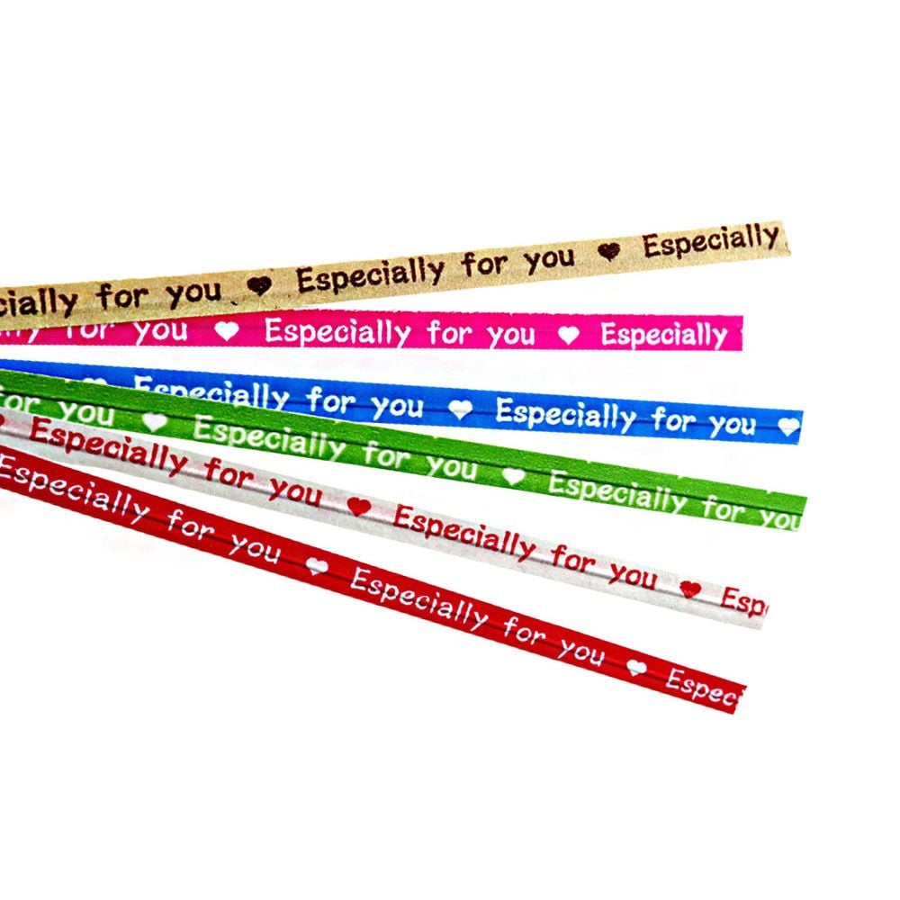 개미발바닥 종이빵끈 글씨 10cm 1000개 빨강 - 상품 이미지