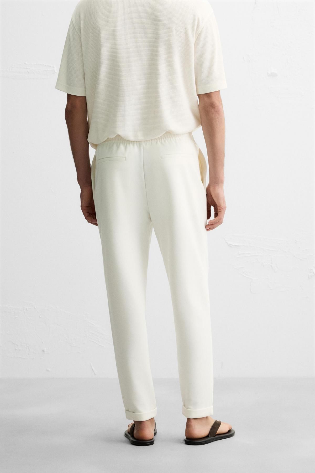 자라 이지케어 조거 웨이스트 팬츠 0706/870 OYSTER-WHITE - 상세 이미지 4