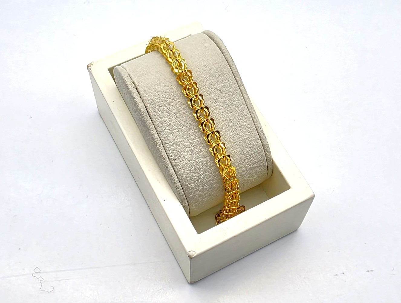 24K 순금 7.5g(2) 텍스처 팔찌(18k 연결고리 장식) - 상품 이미지