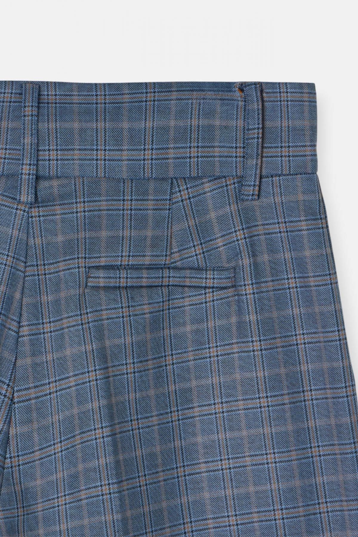 실본 클래식 체크 블루 슬랙스 팬츠 3722207 AZUL OSCURO - 상세 이미지 5