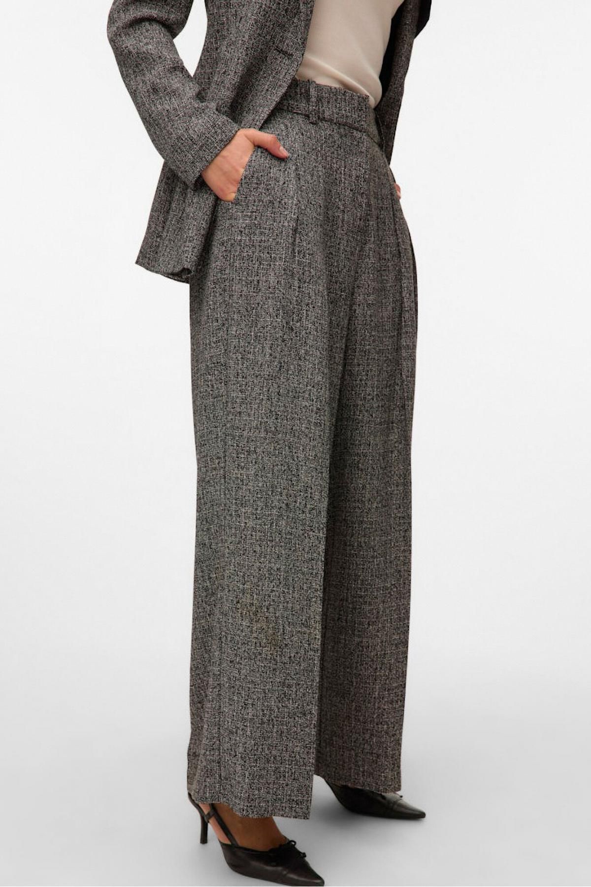 베로모다 테크니컬 와이드핏 핀턱 슬랙스 팬츠 3722163 GRIS - 상세 이미지 5