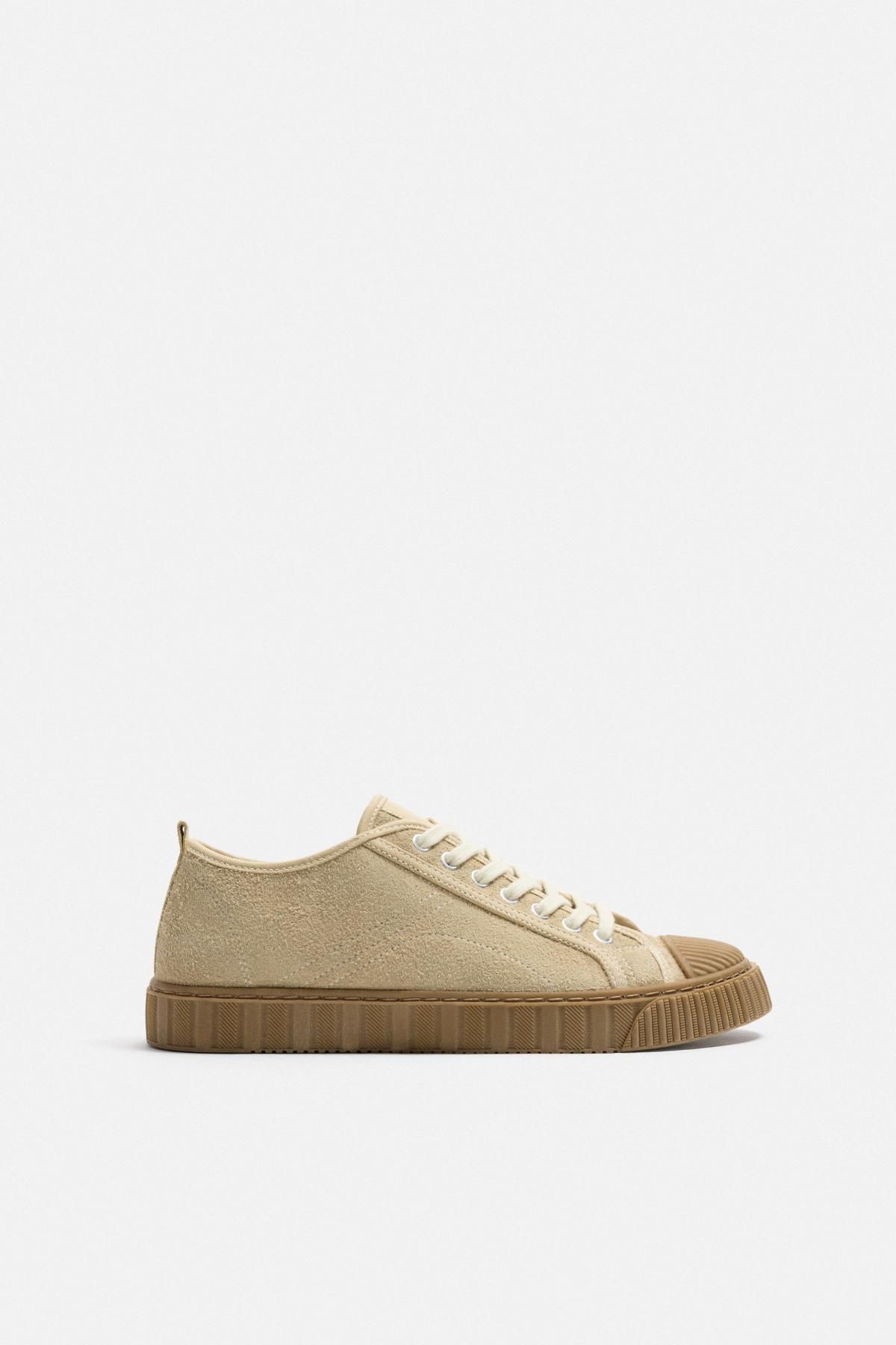 자라 스플릿 스웨이드 베이직 스니커즈 2260/520 SAND/BROWN - 상품 이미지