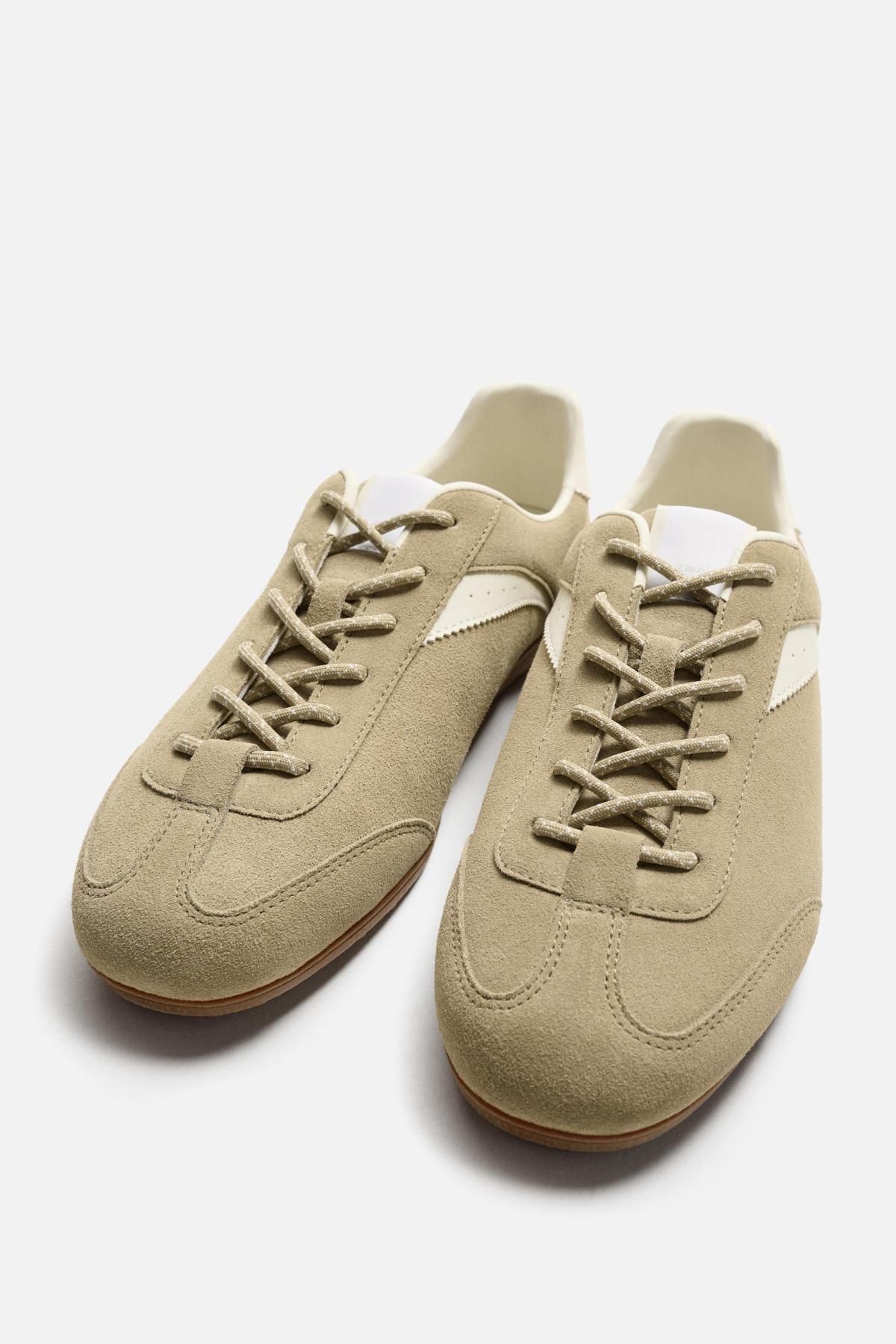 자라 레트로 스웨이드 레더 스니커즈 2253/620 SAND BROWN - 상세 이미지 3