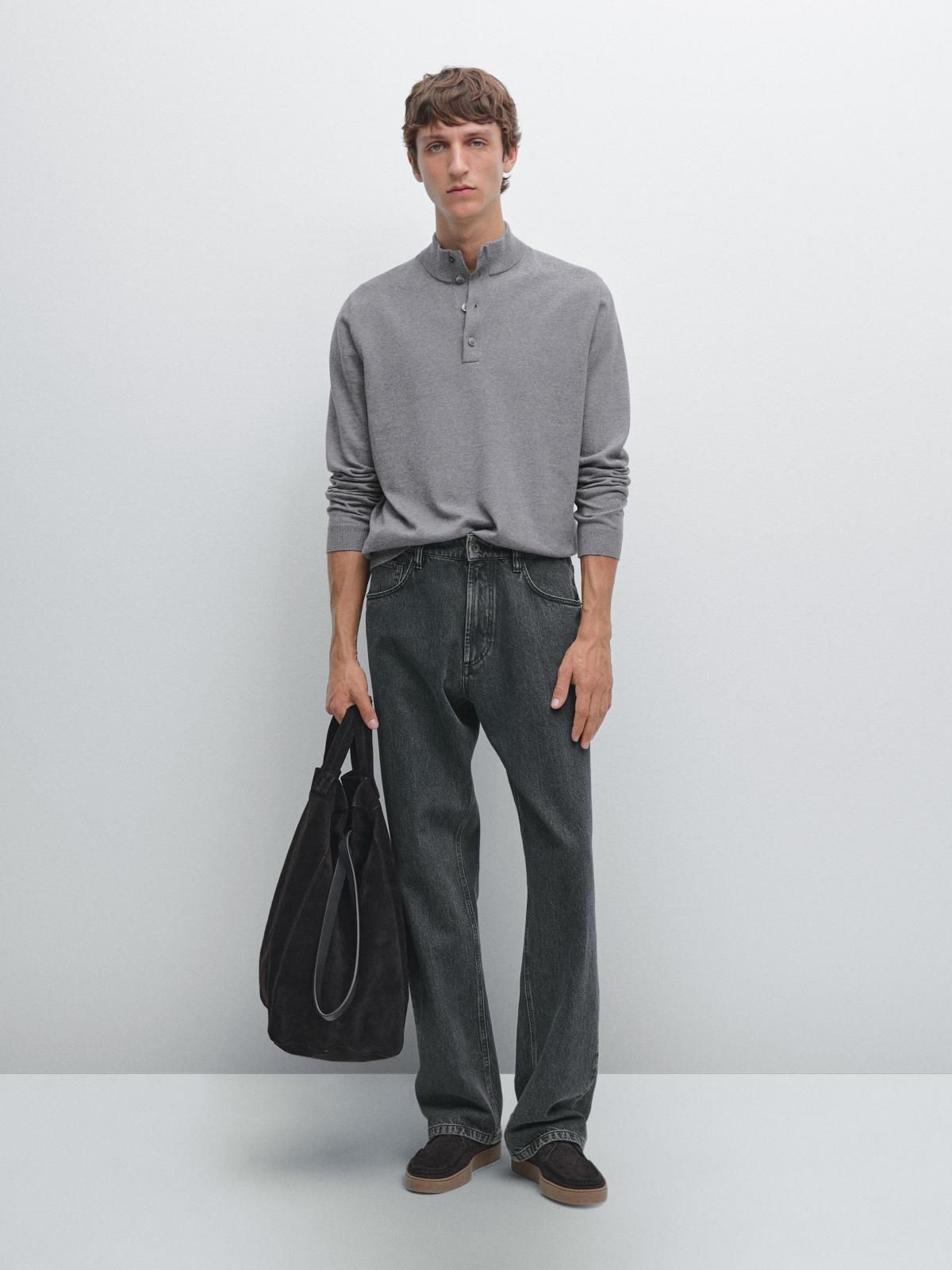 마시모두띠 프리미엄 울 하이넥 니트 스웨터 1033/201 ANTHRACITE GREY - 상세 이미지 2