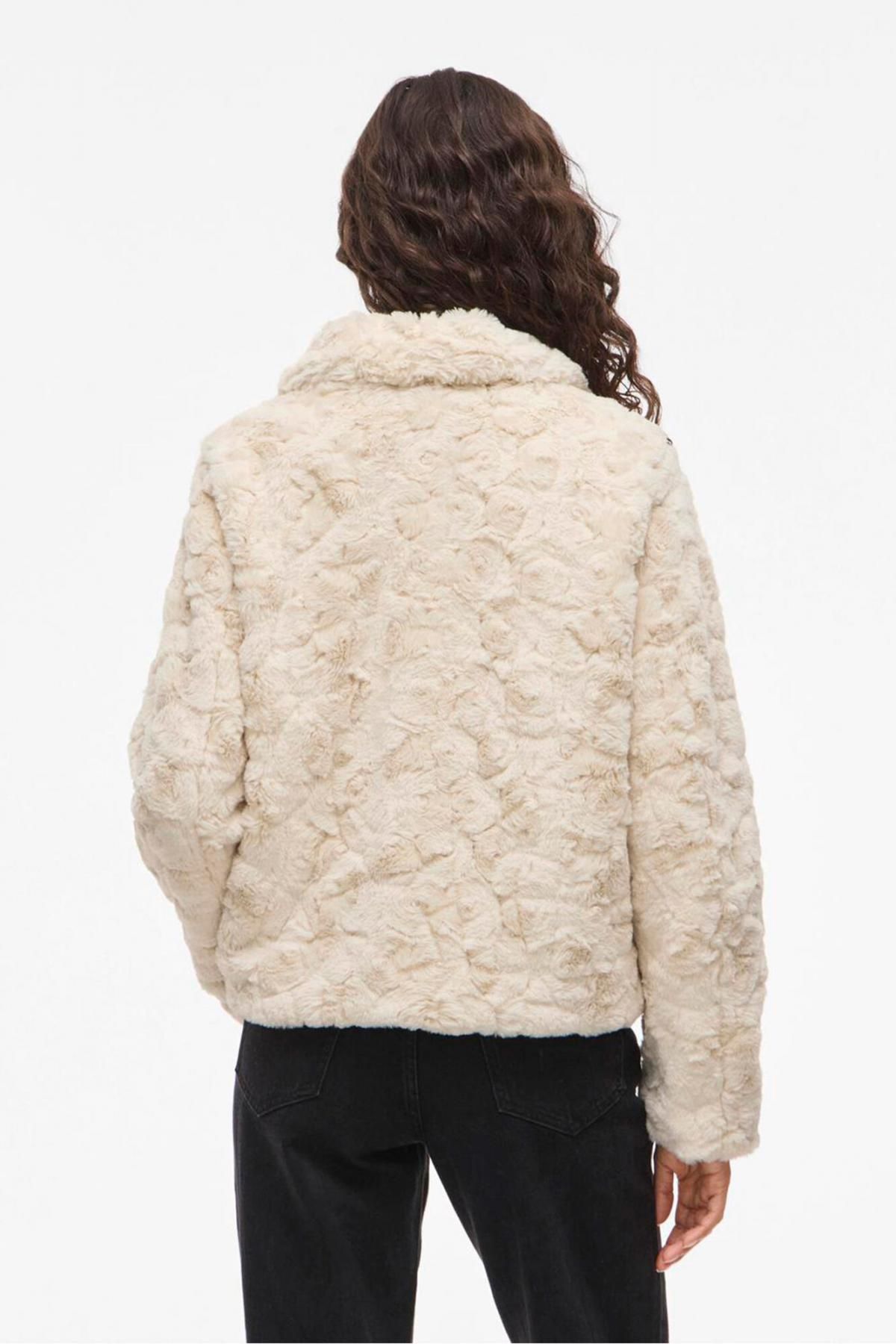 빌라 에코 퍼 지퍼 숏 코트 6432582 BEIGE - 상세 이미지 5