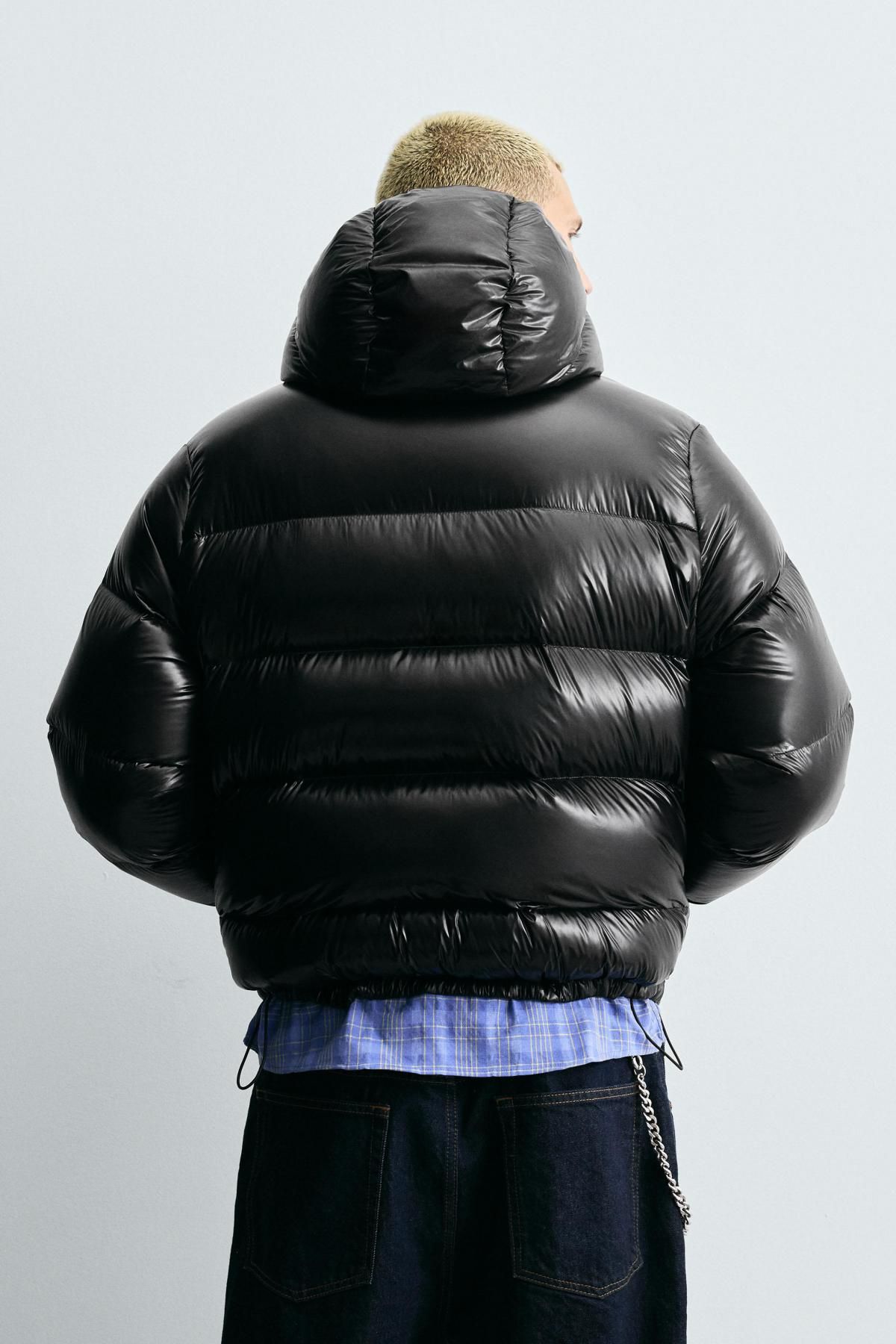 자라 테크니컬 발수 다운 숏 패딩 재킷 3411/510 BLACK - 상세 이미지 4