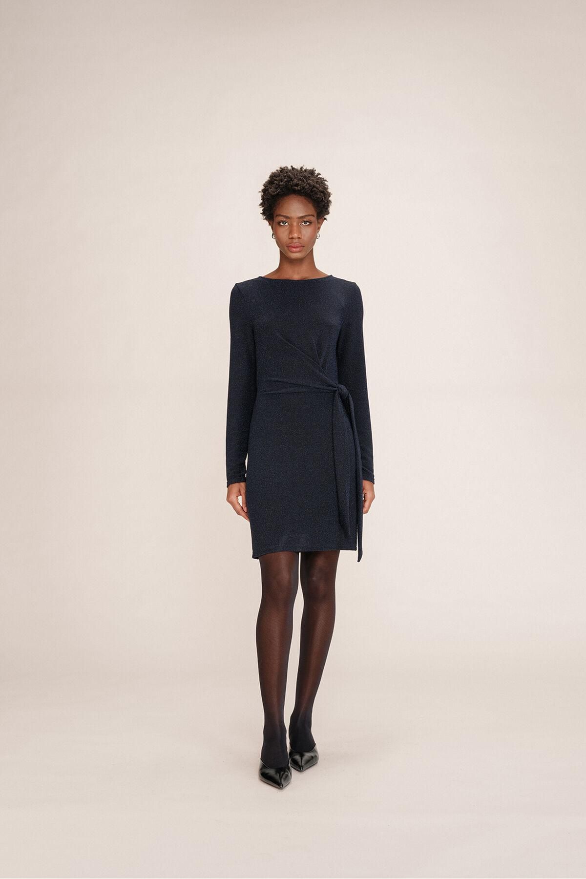 그레이스앤밀라 루렉스 슬림핏 드레이프 미니 원피스 6442319 AZUL MARINO - 상세 이미지 2