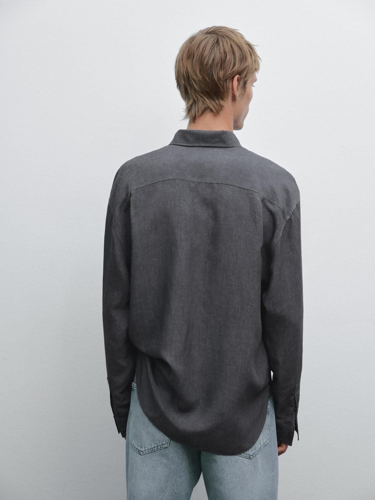 마시모두띠 클래식 옥스포드 레귤러핏 긴팔 셔츠 1726/294 DARK GREY - 상세 이미지 3