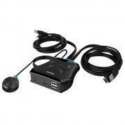 국제미디어 서진네트웍스 KVM-200HDMI 2포트 4K HDMI분배기(케이블 일체형) KVM 스위치