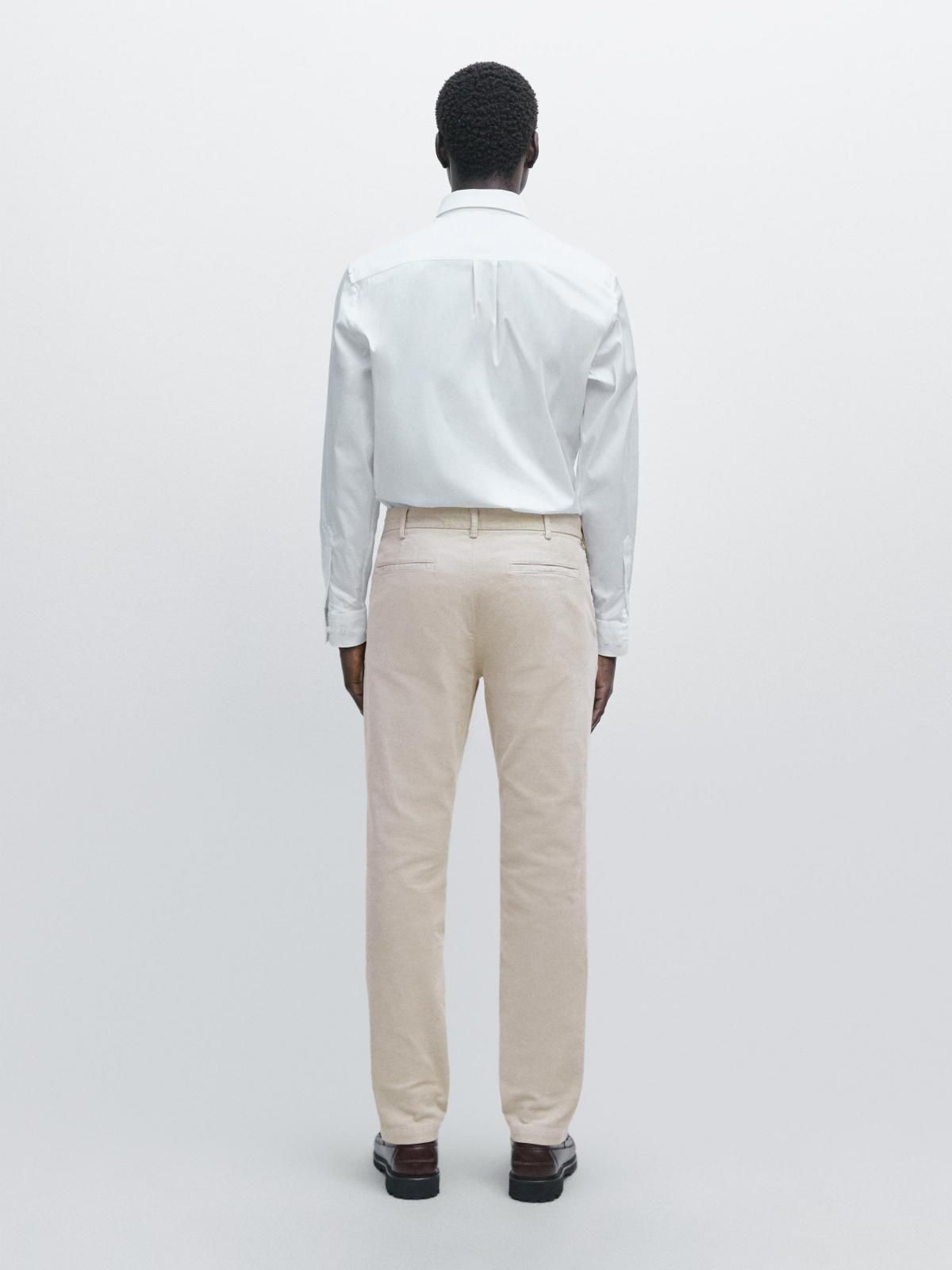 마시모두띠 슬림핏 코듀로이 캐주얼 팬츠 0028/011 BEIGE - 상세 이미지 3