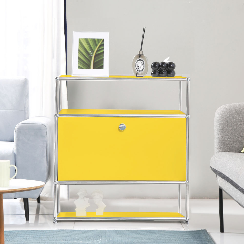 이가페 미드센츄리 모듈거실장 모노 1x3 더블플로어 수납장