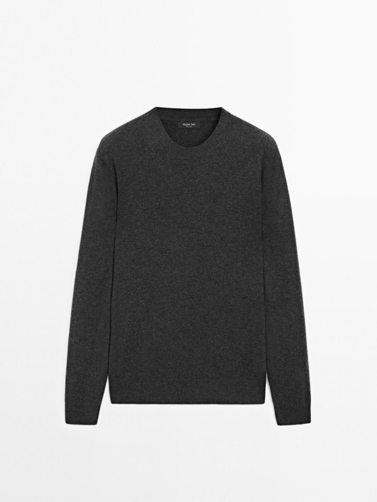 마시모두띠 프리미엄 울블렌드 라운드 니트 긴팔 스웨터 1010/240 CHARCOAL - 상품 이미지