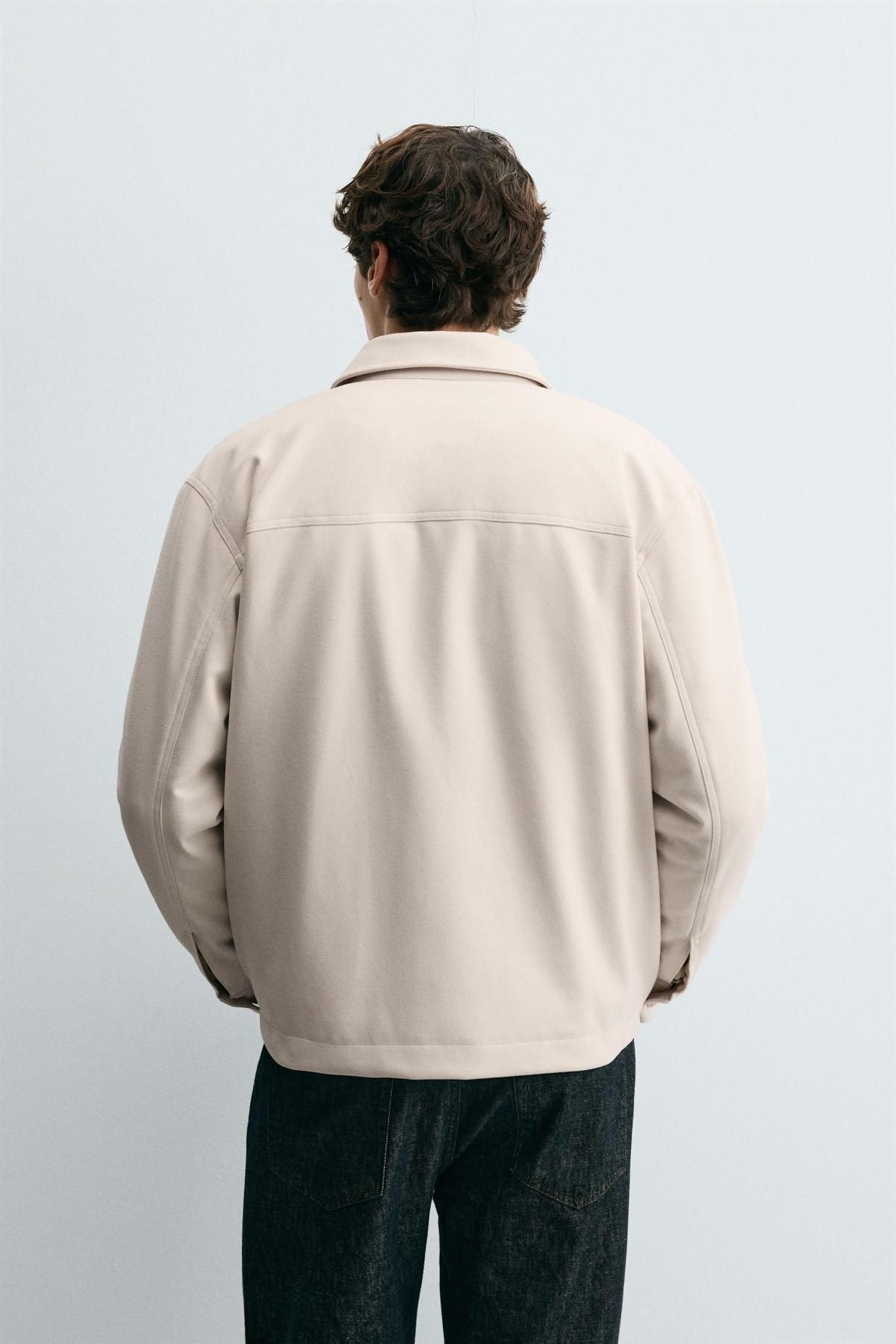 자라 소프트 테크니컬 포켓 오버셔츠 4695/300 BEIGE - 상세 이미지 4