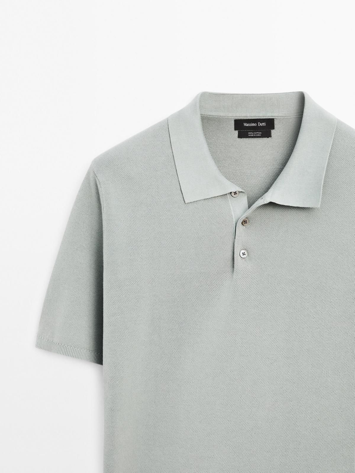 마시모두띠 미니멀 텍스처드 코튼 반팔 폴로셔츠 0931/388 LIGHT BLUE - 상세 이미지 4